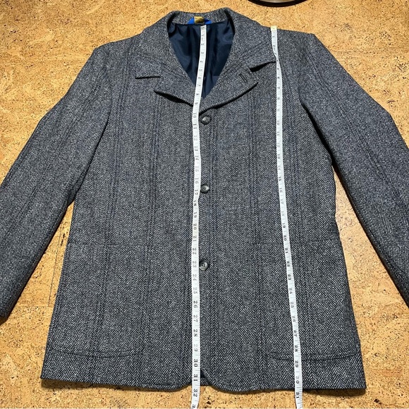 Pendleton Men’s 100% Virgin Wool Gray & Black Tweed Blazer Sz M - Picture 15 of 16